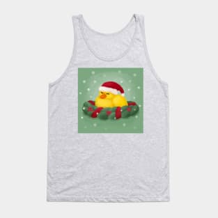 Duckling in a Christmas Wreath Tank Top